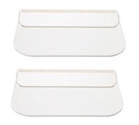 BESPORTBLE 2 pièces Étagère Murale Pliable sans Perçage Étagère Flottante Plastique Blanche Petite Rangement Pratique pour Salle de Bain Cuisine Salon Support Mural Gain de Place