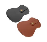 BESPORTBLE 2 Pièces Étui Porte-médiators Emplacements Cuir PU Organiseur Compact pour Médiators Guitare Ukulélé et Basse Lot de Rangement Portable pour Guitaristes