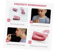BESPORTBLE 2 Pièces Fausse Langue Modèle Réaliste Farce pour Fête Décor Photo Accessoire Flexible Sûr pour Adultes