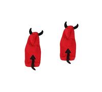BESPORTBLE 2 Pièces Festival De De Compagnie Costume De Transformation du Diable Costume De Diable en Trois Dimensions Vêtements De Fête pour Animaux De Compagnie Vêtements pour
