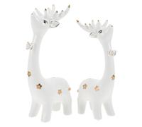 BESPORTBLE 2 Pièces Figurines de Cerfs en Céramique Décoratives pour Bureau, Design Vivant, Finition Soignée, Décoration Unique et Créative pour Bureau ou Maison