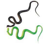 BESPORTBLE 2 Pièces Figurines de Serpent Réalistes Jouets de Farces Souple pour Décoration de Scène et Accessoires de Serpent Noir et Vert pour Halloween et Événements Amusants
