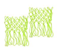 BESPORTBLE 2 Pièces Filet de Basket Extérieur Lumineux Nylon avec Boucles Allongées Filet Phosphorescent Vert pour Terrain de Sport Intérieur et Extérieur Maille Résistante et Visible de Nuit