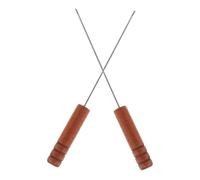 BESPORTBLE 2 Pièces Fishing Bait Needle Stainless Steel Worm Threader with Wood Handle Carp Rigging Accessories for Secure Live Baiting