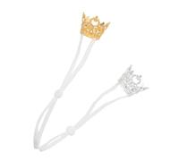 BESPORTBLE 2 Pièces Hamster Crown Headwear Set Lightweight Royalty Themed Fancy Dress Accessory for Small Pets Adjustable Fit for Hamsters Rabbits Small Animals Party Celebration Photo Props