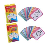 BESPORTBLE 2 pièces Horloge Éducative Garçon Fille Outil Créatif Apprentissage des Chiffres Lecture de Heure pour Éveil et Coordination Main-œil