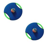 BESPORTBLE 2 Pièces Jeu de Balle Trampoline avec Raquette Élastique pour Garçon Fille Parent Garçon Fille de et Attraper Jeu Intérieur et Extérieur Bleu Raquette Balle