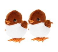 BESPORTBLE 2 pièces Jouets à Remonter Peluche Moineau Sautillant pour Garçon Fille de Fête et Activités Ludiques Matériau Doux et