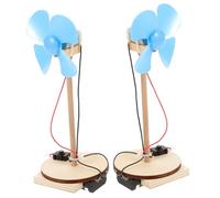 BESPORTBLE 2 Pièces Kits Expérimentation Moteur Ventilateur Portable Mini Ventilateur de Bureau DIY Matériel Scientifique Éducatif sans Pile Couleurs Aléatoires Couleur
