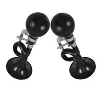 BESPORTBLE 2 Pièces Klaxon de Vélo Manuel en Fer Noir pour Garçon et | Son Puissant de Type Escargot, Installation Facile, Usage Polyvalent, Guidon de Vélo, Trottinette