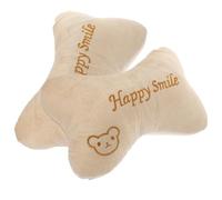 BESPORTBLE 2 pièces Lot de Coussins de Nuque pour Voiture Peluche Beige Oreiller Cervical Ergonomique Respirant pour Siège Auto Support Cou Confortable pour Conduite Prolongée