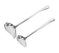 BESPORTBLE 2 pièces Lot de Cuillères à Sauce Acier Inoxydable avec Bec Verseur Manches Longs Ergonomiques Résistantes et Faciles à Nettoyer pour Service et Cuisine Professionnelle