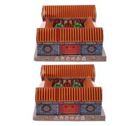 BESPORTBLE 2 Pièces Maison Papier Sacrificielle pour des Ancêtres Accessoire de Sacrifice pour Festival Qingming Modèle Respectueux et Authentique