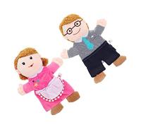 BESPORTBLE 2 pièces Marionnettes à Main Famille Éducatives pour Tout Petits Ans Jeu de Rôle Parents Garçon Fille pour Contes et Spectacles Scolaires