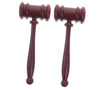 BESPORTBLE 2 pièces Marteau de Juge Plastique pour Rôle Tribunal Accessoire Costume Fête Anniversaire Halloween Noël Marteau Sonore Clair Cadeau Jeu de Rôle Justice