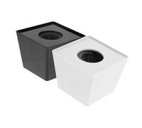 BESPORTBLE 2 Pièces Microphone Logo Station pour Interview Kit avec Design Trapezoïdal Noir et Blanc Facile à Installer pour Journalistes et Médias Améliore la Reconnaissance de Marque Adapté