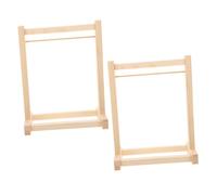 BESPORTBLE 2 pièces Mini Porte-vêtements Bois pour Poupées Rangement Compact pour Vêtements de Poupée Accessoire Élégant Lot