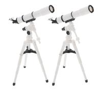 Besportble 2 PièCes Mini TéLescope pour Enfants avec TréPied Accessoire Maison De PoupéE Miniature ModèLe Astronomique ÉDucatif Et DéCoratif pour Bricolage Et Jeu Interactif