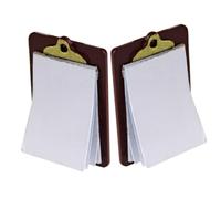 BESPORTBLE 2 pièces Miniature Clipboard Simulated Writing Board DIY Dollhouse Supplies Lifelike Mini Writing Pad for Micro Landscape and Decoration