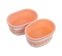 BESPORTBLE 2 pièces Miniature Doll Bathtub for Dollhouse Small Decorative Furniture Multifunctional Flower Pot and Storage Handmade Miniature Bathroom Accessory for Doll Scenes