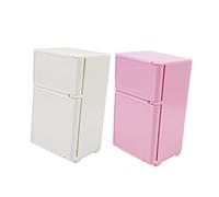 BESPORTBLE 2 Pièces Miniature Dollhouse Refrigerators Set Mini Fridge Toys for Dollhouse Furniture Décor and Miniature Kitchen Accessories for Children Play and Home Scene