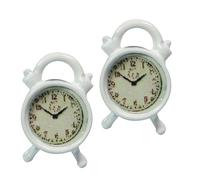 BESPORTBLE 2 pièces Miniature Mini Clocks Alloy Mini Simulation Clock for Dollhouse Decoration
