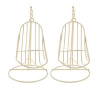 BESPORTBLE 2 Pièces Miniature Swing Chair Metal Hanging Hammock for Dollhouse Patio Living Decoration Tiny House Furniture Accessory