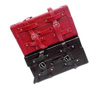 BESPORTBLE 2 pièces Miniature Vintage Suitcase Décor Set Mini House Accessory for Dollhouse Realistic Wood Case Toy and