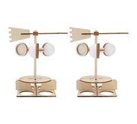 BESPORTBLE 2 Pièces Modèle de Vent pour Garçon Fille Kit Scientifique Éducatif avec Colle Apprentissage Pratique Technologie et Science pour Garçons et Filles
