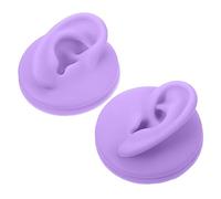 BESPORTBLE 2 Pièces Modèle D'oreille En Silicone Adulte En Forme De Pratique Humain Pour Oreilles Étiqueter Perçant Modèles D'oreille Modèle D'oreille Interne Gel De Silice Violet,mauve