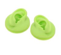 BESPORTBLE 2 Pièces Modèle D'oreille En Silicone Piercings Modèle D'oreille Humaine Oreilles Modèle D'oreille Pour Bijoux Modèles D'oreille Pour L'affichage De Bijoux Vert Gel De Silice