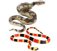 BESPORTBLE 2 pièces Modèles de Serpents Réalistes de Jouets Plastique pour Farces Effrayantes Lors de Fêtes Décoration Halloween et Apprentissage Ludique Serpents