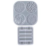 BESPORTBLE 2 Pièces Moule en Silicone pour Dessous de Verre Vague, Moule DIY pour Résine Époxy, Transparent, Pratique, Design Simple, pour Artisanat Familial