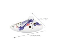 BESPORTBLE 2 Pièces Ocarina Céramique Bleue et Blanche Alto Accordée Do Longue Embouchure Ergonomique pour Débutants Pratique et Voyage