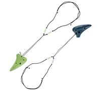 BESPORTBLE 2 pièces Ocarina Céramique Portable Mini Instrument pour Débutants Garçon Fille Adultes Bleu et Vert Couleur Aléatoire Couleur Aléatoire