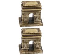 BESPORTBLE 2 Pièces Ornement Décoratif Rétro Monument Historique 6,3 Cm | Style Créatif, Finition Café, Pièce Robuste, pour Événement Spécial et Décoration Intérieure