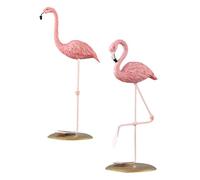 BESPORTBLE 2 Pièces Ornement Flamant Rose Statue Debout De Flamant Rose Sculpture De Jardin De s s Sculpture Statues Tableau De Bord Résine Positionner Les Amoureux