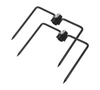 BESPORTBLE 2 Pièces Outdoor Flag Pole Stake Iron Ground Holder Mount for Garden Patio with Weather Resistant Coating