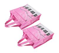 BESPORTBLE 2 Pièces Paquet Cabas à Notes de Musique pour Fille avec Double Couche, Grosse Capacité et Poignées, Léger en Tissu Non Tissé pour Usage Quotidien et Rangement Facile