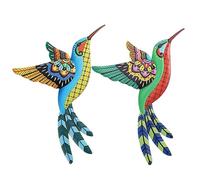BESPORTBLE 2 Pièces Pendentif en fer forgé décor de jardin cardinal appliques murales decoration mural décoration mural ornement en forme d'oiseau de fer ornement mural oiseau le fer