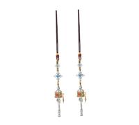 BESPORTBLE 2 pièces Pendentif Roue de Prière Tibétain Vajra Charme et Voiture Protection Bouddhiste Décoration Suspendue Feng Shui