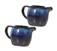 BESPORTBLE 2 pièces Pichet à Lait Céramique Européen Petit Pot à Sauce et Crème avec Bec Verseur Résistant et Réutilisable pour Café Thé et Décoration de Table