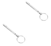 BESPORTBLE 2 Pièces Pinces à Billets pour Hommes Boucle Crédit Porte-clés Voiture Griffe Agrafe Étiqueter Portefeuille Petit Clip De Carabiner Anneaux Titulaires Fermoir Pivotant Silver Métal