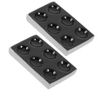 BESPORTBLE 2 Pièces Plaque de Réaction à Points Surface Lisse et Facile à Nettoyer en Céramique Noire 6 Trous pour Expériences et Analyses en Laboratoire