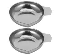 BESPORTBLE 2 pièces Plateaux de Pesée en Acier Résistant Mini Plateaux Métalliques pour Balance Électronique Résistant à la Corrosion et Usage Précis pour Bijoux et Aliments