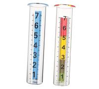 BESPORTBLE 2 Pièces Pluviomètre Verre Haute Précision pour Jardin Extérieur Tube de Remplacement Verre Borosilicate Résistant Aux Températures Extrêmes Lecture Claire pour Irrigation et