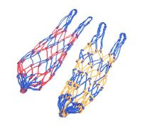 BESPORTBLE 2 pièces Pochette de Rangement pour Ballon de Football et Basket-Ball Filet Résistant et Réutilisable Conteneur Léger et Compact pour Ballons de Volley Bleu Jaune Bleu Rouge