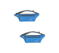 BESPORTBLE 2 Pièces Pochette de Taille Ceinture Femme Sacoche Ceinture Femme Pochette Telephone Portable de Taille Sport Poubelle extérieur Banane d'entraînement Blue