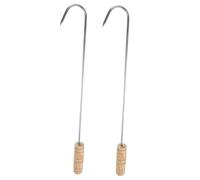 BESPORTBLE 2 Pièces Poignées De Démarrage Ustensile Porte-bottes Extérieur Belvédère Prise De Démarrage Extracteurs De Cuisine Kit De Nettoyage De Plaque Chauffante Magnétique En Bois