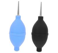 BESPORTBLE 2 pièces Poire Soufflante Double Nettoyeur Objectifs et Claviers Souffleur Air Portable sans Électricité et Élastique pour Caméras et Poussière Noir et Bleu